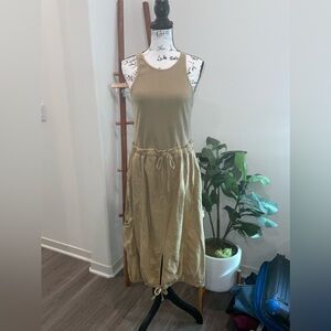 Casual Tan Midi Dress